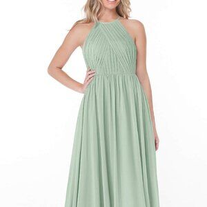 Azazie Joy dusty Sage bridesmaid dress